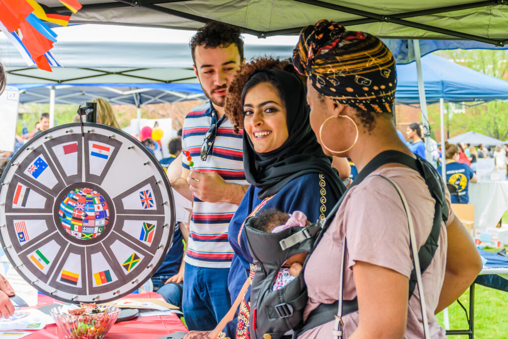 students at the international festival